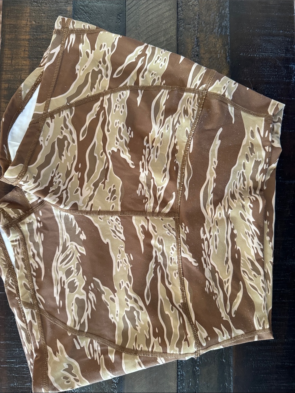 Born Primitive Brown & Tan Camouflage Athletic Shorts